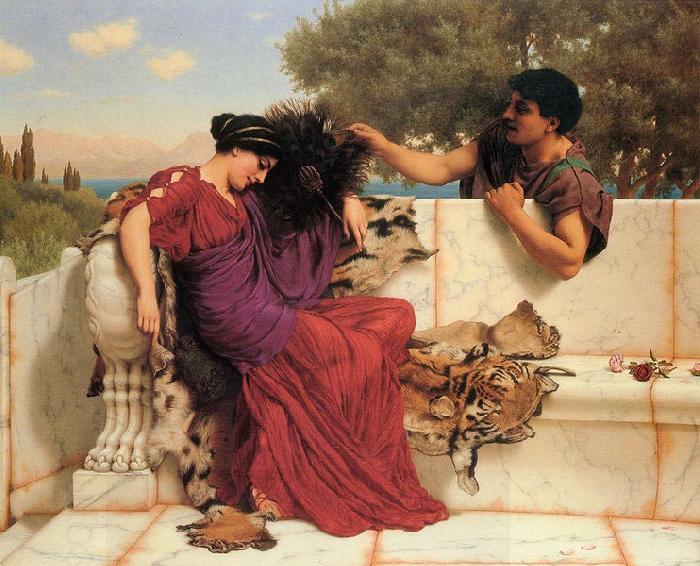 John William Godward The Old, Old Story China oil painting art